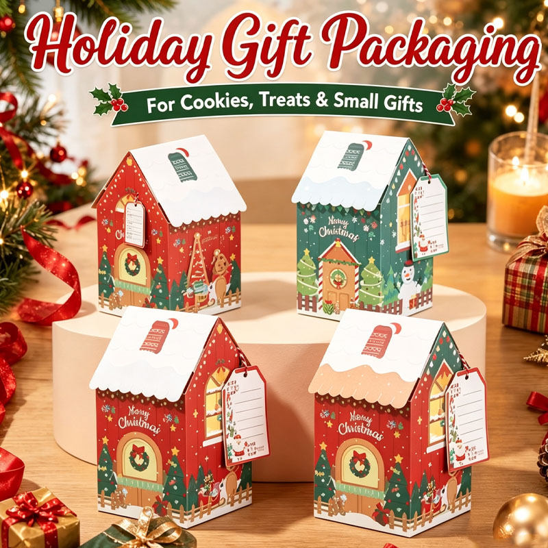 1-40PCS Caja de Regalo Casa de - Packaging reseña y precio